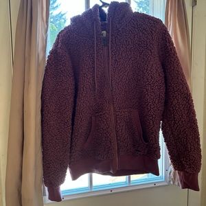 Marc New York Performance Teddy Fleece Burgundy Size S